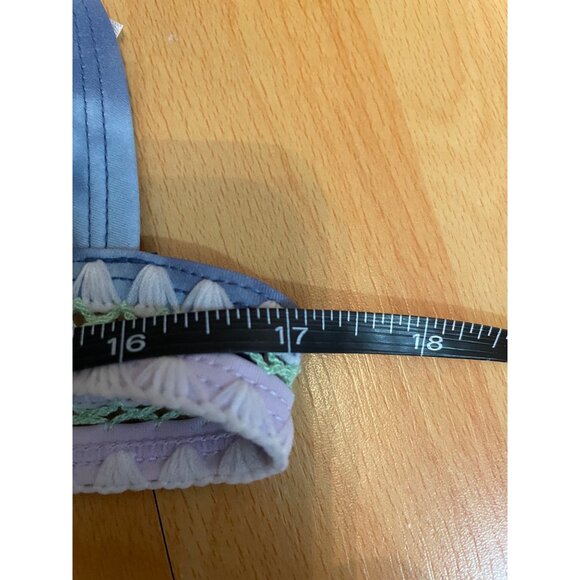 Blue and Pink Triangle String Bikini Top Xhileration Size XL Adjustable NWOT - Picture 5 of 7